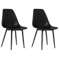 vidaXL Sillas de comedor 2 unidades negras PP vidaXL Sillas de comedor 2 unidades negras PP