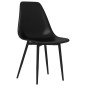 vidaXL Sillas de comedor 2 unidades negras PP vidaXL Sillas de comedor 2 unidades negras PP
