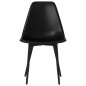 vidaXL Sillas de comedor 2 unidades negras PP vidaXL Sillas de comedor 2 unidades negras PP