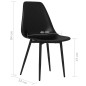 vidaXL Sillas de comedor 2 unidades negras PP vidaXL Sillas de comedor 2 unidades negras PP
