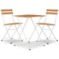 vidaXL Muebles cafetería plegables 3 pzas madera maciza acacia y acero vidaXL Muebles cafetería plegables 3 pzas madera maciza acacia y acero