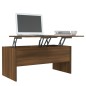 vidaXL Mesa de centro contrachapada roble marrón 102x50,5x46,5 cm vidaXL Mesa de centro contrachapada roble marrón 102x50,5x46,5 cm