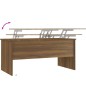 vidaXL Mesa de centro contrachapada roble marrón 102x50,5x46,5 cm vidaXL Mesa de centro contrachapada roble marrón 102x50,5x46,5 cm