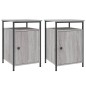 vidaXL Mesitas de noche 2 uds madera contrachapada gris 40x42x60 cm vidaXL Mesitas de noche 2 uds madera contrachapada gris 40x42x60 cm