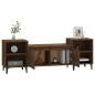 vidaXL Mueble para TV madera contrachapada marrón roble 160x35x55 cm