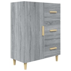 vidaXL Aparador de madera de ingeniería gris Sonoma 69,5x34x90 cm