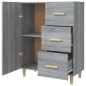 vidaXL Aparador de madera de ingeniería gris Sonoma 69,5x34x90 cm vidaXL Aparador de madera de ingeniería gris Sonoma 69,5x34x90 cm
