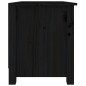 vidaXL Banco zapatero madera de pino maciza negro 70x38x45,5 cm