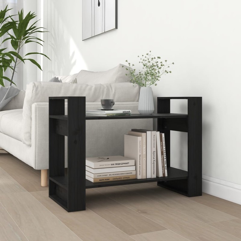 vidaXL Estantería/divisor de espacios madera pino negro 80x35x56,5 cm vidaXL Estantería/divisor de espacios madera pino negro 80x35x56,5 cm