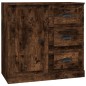 vidaXL Aparador de madera contrachapada roble ahumado 70x35,5x67,5 cm vidaXL Aparador de madera contrachapada roble ahumado 70x35,5x67,5 cm