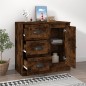 vidaXL Aparador de madera contrachapada roble ahumado 70x35,5x67,5 cm vidaXL Aparador de madera contrachapada roble ahumado 70x35,5x67,5 cm
