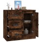 vidaXL Aparador de madera contrachapada roble ahumado 70x35,5x67,5 cm vidaXL Aparador de madera contrachapada roble ahumado 70x35,5x67,5 cm