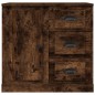 vidaXL Aparador de madera contrachapada roble ahumado 70x35,5x67,5 cm vidaXL Aparador de madera contrachapada roble ahumado 70x35,5x67,5 cm