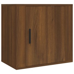 vidaXL Mesita de noche de pared roble marrón 50x30x47 cm