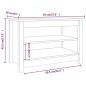vidaXL Banco zapatero madera de pino maciza negro 70x38x45,5 cm