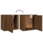 vidaXL Mesita de noche de pared roble marrón 50x30x47 cm vidaXL Mesita de noche de pared roble marrón 50x30x47 cm