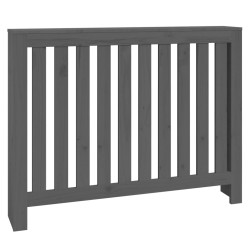 vidaXL Cubierta de radiador madera maciza de pino gris 108,5x19x84 cm