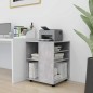 vidaXL Armario ruedas madera contrachapada gris hormigón 60x53x72 cm vidaXL Armario ruedas madera contrachapada gris hormigón 60x53x72 cm