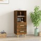 vidaXL Aparador madera contrachapada roble ahumado 34,5x34x90 cm