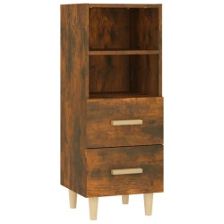vidaXL Aparador madera contrachapada roble ahumado 34,5x34x90 cm