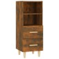 vidaXL Aparador madera contrachapada roble ahumado 34,5x34x90 cm