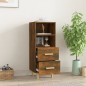vidaXL Aparador madera contrachapada roble ahumado 34,5x34x90 cm