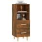 vidaXL Aparador madera contrachapada roble ahumado 34,5x34x90 cm