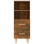 vidaXL Aparador madera contrachapada roble ahumado 34,5x34x90 cm