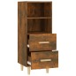 vidaXL Aparador madera contrachapada roble ahumado 34,5x34x90 cm
