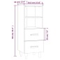 vidaXL Aparador madera contrachapada roble ahumado 34,5x34x90 cm