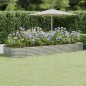 vidaXL Jardinera arriate acero recubrimiento polvo plata 373x140x36 cm vidaXL Jardinera arriate acero recubrimiento polvo plata 373x140x36 cm