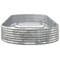 vidaXL Jardinera arriate acero recubrimiento polvo plata 373x140x36 cm vidaXL Jardinera arriate acero recubrimiento polvo plata 373x140x36 cm