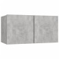 vidaXL Set de muebles de TV 6 pzas madera contrachapada gris hormigón