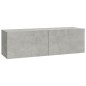 vidaXL Set de muebles de TV 6 pzas madera contrachapada gris hormigón