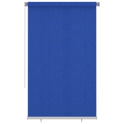 vidaXL Persiana enrollable de jardín HDPE azul 140x230 cm