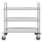 vidaXL Carrito de cocina de 3 alturas 96,5x55x90 cm acero inoxidable vidaXL Carrito de cocina de 3 alturas 96,5x55x90 cm acero inoxidable