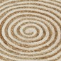 vidaXL Alfombra de yute tejida a mano diseño espiral blanco 120 cm vidaXL Alfombra de yute tejida a mano diseño espiral blanco 120 cm