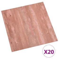 vidaXL Tarimas de suelo autoadhesiva 20 unidades PVC 1,86 m² rojo
