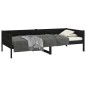 vidaXL Sofá cama madera maciza de pino negro 90x190 cm vidaXL Sofá cama madera maciza de pino negro 90x190 cm