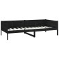 vidaXL Sofá cama madera maciza de pino negro 90x190 cm vidaXL Sofá cama madera maciza de pino negro 90x190 cm