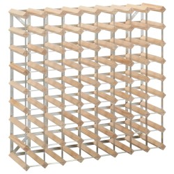 vidaXL Botellero para 72 botellas de madera maciza de pino