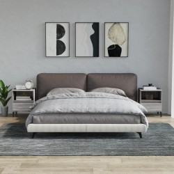 vidaXL Mesitas de noche 2 unidades gris Sonoma 40x35x50 cm