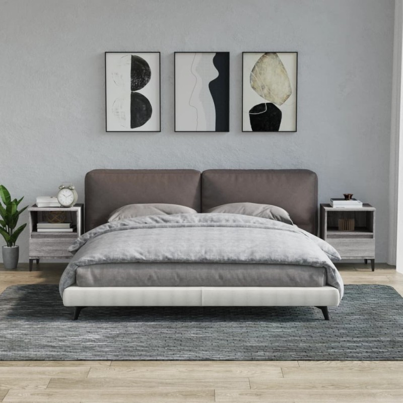 vidaXL Mesitas de noche 2 unidades gris Sonoma 40x35x50 cm vidaXL Mesitas de noche 2 unidades gris Sonoma 40x35x50 cm