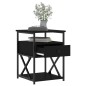 vidaXL Mesita de noche madera de ingeniería negro 40x42x55 cm vidaXL Mesita de noche madera de ingeniería negro 40x42x55 cm