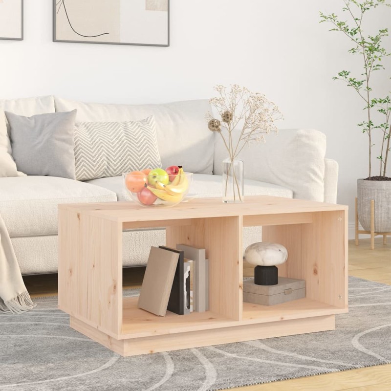 vidaXL Mesa de centro de madera maciza de pino 80x50x40 cm vidaXL Mesa de centro de madera maciza de pino 80x50x40 cm