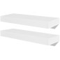vidaXL Estantes flotantes de pared 2 uds MDF blanco para libros/DVD vidaXL Estantes flotantes de pared 2 uds MDF blanco para libros/DVD