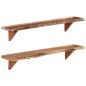 vidaXL Estantes de pared 2 unidades madera maciza acacia 110x20x18 cm vidaXL Estantes de pared 2 unidades madera maciza acacia 110x20x18 cm