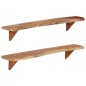vidaXL Estantes de pared 2 unidades madera maciza acacia 110x20x18 cm vidaXL Estantes de pared 2 unidades madera maciza acacia 110x20x18 cm