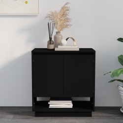 vidaXL Aparador de madera contrachapada negro 70x41x75 cm