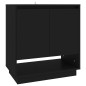 vidaXL Aparador de madera contrachapada negro 70x41x75 cm